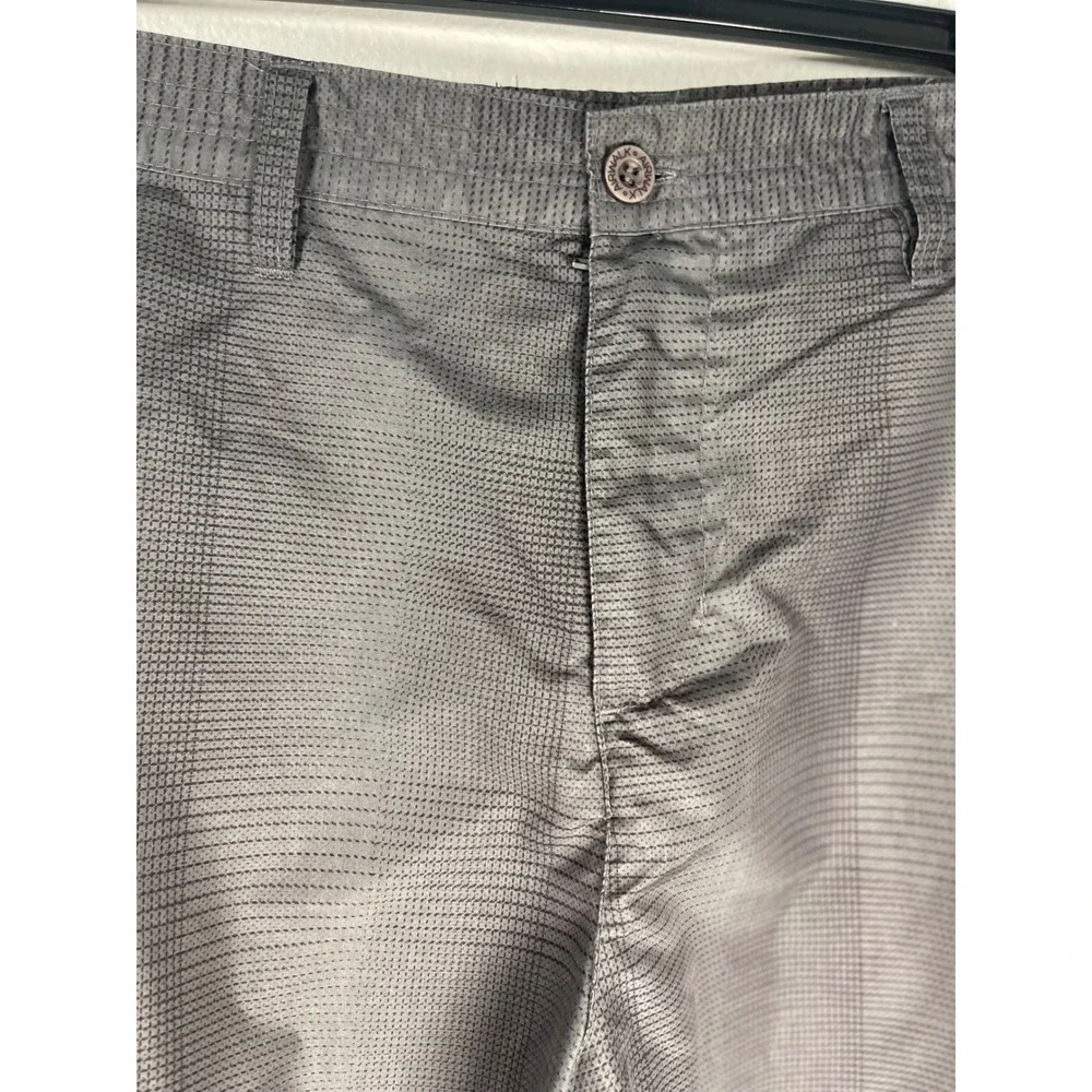 Airwalk Mens Gray‎ Grid Pattern Cargo Shorts Size 34 Flat Front Casual Outdoor
